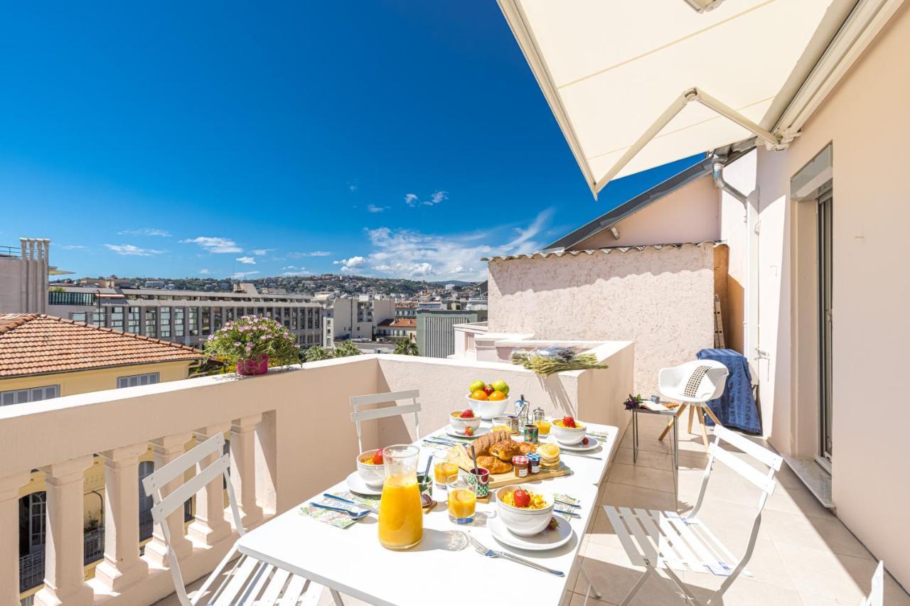 Spitalieri- Sunny Terrace With View -New Apartment Nice Buitenkant foto