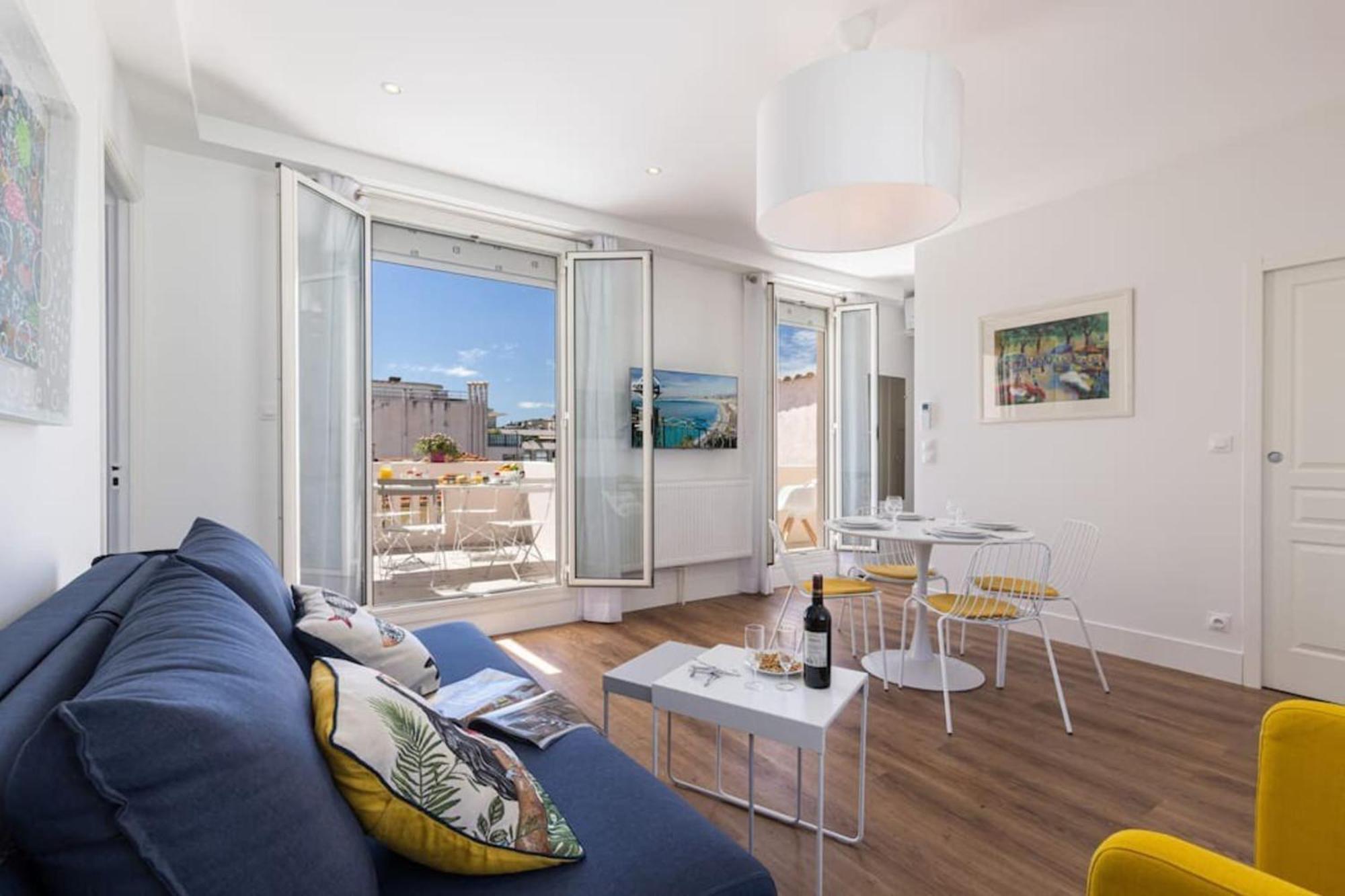 Spitalieri- Sunny Terrace With View -New Apartment Nice Buitenkant foto